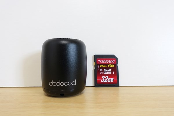 dodocool　ミニワイヤレススピーカー　SDカードと比較